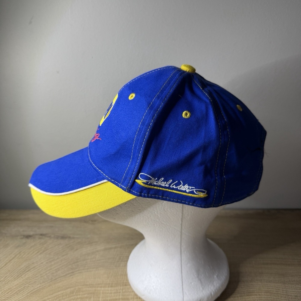 NAPA Racing Michael Waltrip NASCAR Hat Blue‎ Yellow Baseball Cap OSFM - Picture 2 of 8